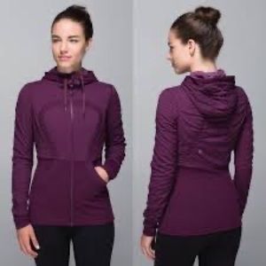 Lululemon athletica PLUM maroon dance studio jacket reversible RARE size 6